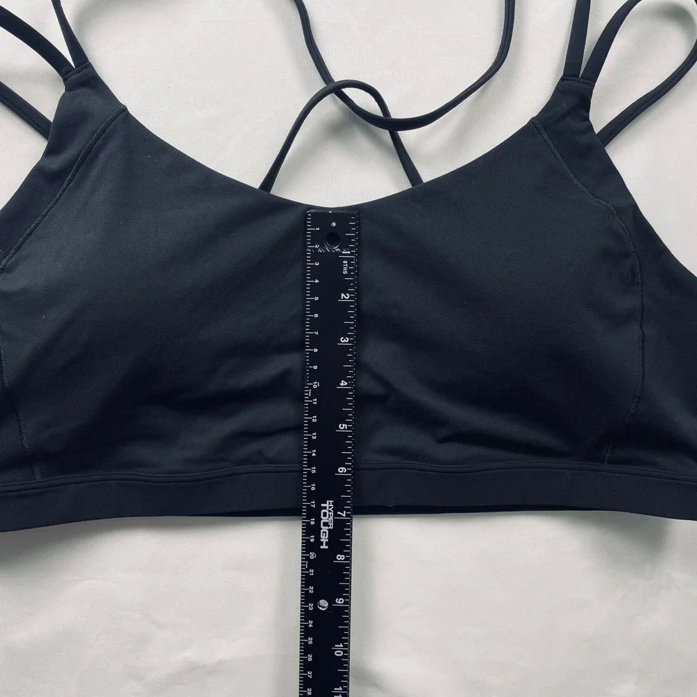 Calia Inspire Low Support Bra Pure Black XXL Strappy Back WAX14703 NEW